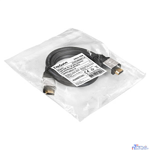 Exegate EX294701RUS Кабель HDMI ExeGate EX-CC-HDMI8K-1.0 (19M/19M, v2.1, 1м, 8K UHD, Ethernet, позолоченные контакты)