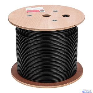 Rexant (01-0058) Кабель витая пара U/UTP, CAT 6, PE, 4PR, 23AWG, OUTDOOR, SOLID, черный, 305м