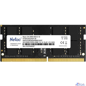 Netac SO-DIMM DDR4 8Gb PC21300 2666MHz CL19 1.2V (NTBSD4N26SP-08)