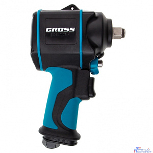 GROSS Гайковёрт пневматический ударный G985, 1/2",Twin Hammer, 610 Нм, 9000 об/мин, композитный [57440]