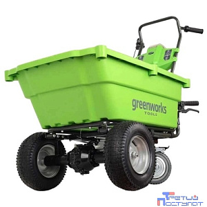 Greenworks Садовая тележка самоходная G40GCK4, {40V, 106 л, с 1хАКБ 4 А.ч и ЗУ} [7400007UB]