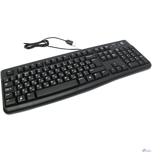 920-002506 Logitech Клавиатура K120 Black USB EER RTL оригинальная заводская гравировка RU/LAT