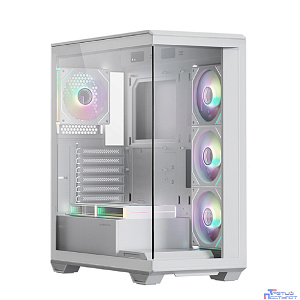 XASTRA Корпус Q600 6ARGB-C10-WH White ATX/Aquarium/Screewless/6x120mm ARGB PWM FM fans/Argb+PWM HUB 10port/ Q600-6FM12A-C10-WH