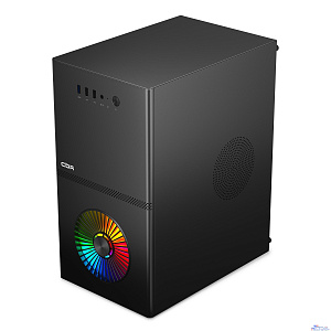 CBR Корпус mATX Minitower V867, без БП, 1*USB 3.0, 2*USB 2.0, HD Audio+Mic, Rainbow Fan, Black [PCC-MATX-V867-WPSU]
