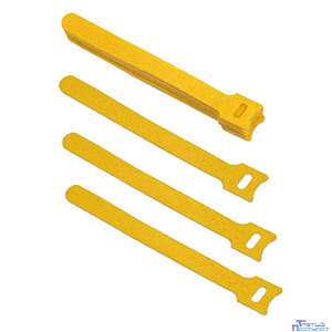 Cabeus CLAMP-150-YL Хомут для кабеля, липучка с мягкой застежкой, 150x14 мм, желтый (10 шт.)
