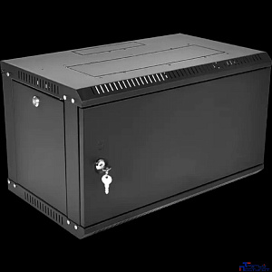 ЦМО Шкаф телекоммуникационный настенный разборный ЭКОНОМ 9U (600 x 520) дверь металл, цвет черный (ШРН-Э-9.500.1-9005)