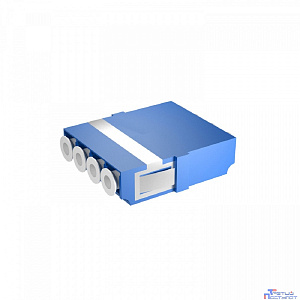 NTSS Адаптер оптический NTSS PREMIUM квадро LC SM BLUE, бесфланцевая NTSS.4LC/U-PM-SM-BU