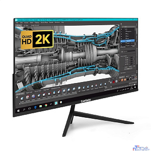 LCD ExeGate 27" ES2707CA SmartView {IPS 2560x1440 75Hz 1ms 16:9 300cd 1000:1 178/178 HDMI DisplayPort USB VESA} [EX297307RUS]
