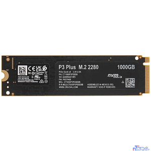 Crucial SSD 1000GB P3 Plus CT1000P3PSSD8 M.2 2280 PCIe NVMe 4.0 x4