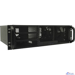 Procase RM338-B-0 Корпус 3U server case,3x5.25+8HDD,черный,без блока питания,глубина 380мм, MB CEB 12"x10.5"