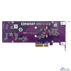 Плата расширения/ QNAP QM2-2P-344A 2 x M.2 22110 or 2280 PCIe (Gen3 x4) NVMe SSD slots, Low-profile flat and Full-height brackets included.