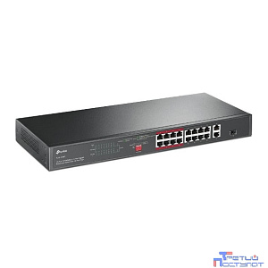 TP-Link TL-SL1218P Коммутатор с 16 портами PoE+ 10/100 Мбит/с, гигабитным портом RJ45 и комбинированным портом RJ45/SFP