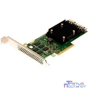 Контроллер/ MegaRAID SAS 9500-16i SGL (05-50077-02) PCIe v4 x8 LP, Tri-Mode SAS/SATA/NVMe 12G HBA, 16port(2*int SFF8654), 3816 IOC, RTL {5} (007493)