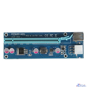 Espada Переходник/удлинитель (Riser) PCI-Ex1 (M) -> PCI-Ex16 (F)(ver009s), с питанием, 80cm (EPCIeKit) (43370)