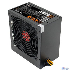 Ginzzu PB450 12CM 80+ black,APFC,20+4p,1 PCI-E(6+2), 4*SATA, 2*IDE, OEM
