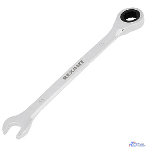 Rexant (12-5806-1) Ключ комбинированный трещоточный 11мм, CrV, зеркальный хром
