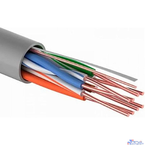 PROconnect (01-0052) Кабель витая пара U/UTP, CAT 5e, PVC, 4PR, 24AWG, INDOOR, SOLID, серый, 305м