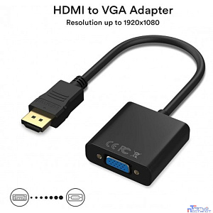 KS-is KS-315B Адаптер HDMI M в VGA F, черный