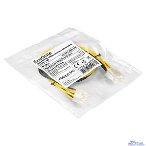 Exegate EX294790RUS Удлинитель кабеля питания материнской платы +12V ExeGate EX-EXT-8M8F-0.5 (8pin EPS12V M/8pin EPS12V F, 0,5м)
