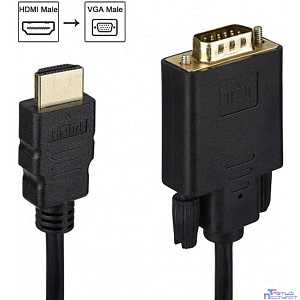 KS-is KS-441 Кабель HDMI M VGA M full (с чипом) черно-черный 1.8м