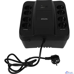 PowerCom Spider SPD-650N ИБП {OffLine, 650VA/390W, Tower, 8xEURO: 4 с резервным питанием, 4 с фильтрацией} (332714)