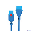 Кабель питания Filum FL-PC-C13F/C14F-C1-0.5-BL 3x1.0 С13 - C14 с фиксацией, 220/250В, 10А, синий, 0.5м (1111323)