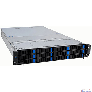 Серверная платформа/ ASUS RS521A-E12-RS12U, 2U, 1 x  SP5 (LGA 6096) 4th/5th gen AMD EPYC (STD HS up to 400W), 24 x DIMM slots DDR5 (6400/5600 with 9005 series, 4800 with 9004 series), Up to 5xPCIe Gen