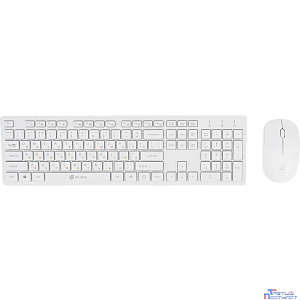 Клавиатура + мышь Oklick 240M White USB cordless slim Multimedia [1091258]