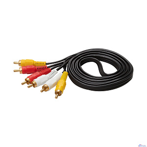 Bion Кабель аудио, 3RCA - 3RCA, 1.8 м [BXP-CCV-539-018M]