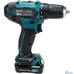 Makita DF333DWAE Дрель ак,{12В,2х2Ач Li-ion(слайдер),БЗП-10мм,0-450\1700об\м,30\14Нм,1.1кг,чем,подсв}