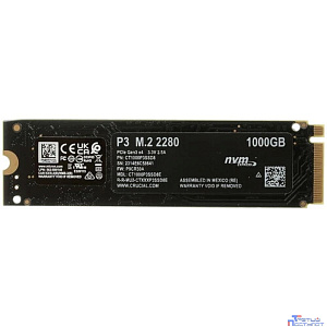 Crucial SSD 1000GB P3 M.2 2280 PCIe NVMe 3.0 x4 CT1000P3SSD8