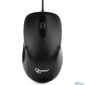 Gembird MOP-100 Black {Мышь, USB, черный, 3 кнопки,  1000 DPI, кабель 1.5м}