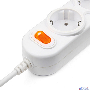 PowerCube Удлинитель (PC-2-3M) 3.0м, 3 розетки, 10А, с выключателем, белый
