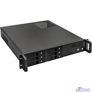 Exegate EX293333RUS Серверный корпус ExeGate Pro 2U480-HS06 <RM 19", высота 2U, глубина 480, БП 1000ADS, 6xHotSwap, USB>