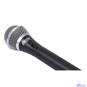 RITMIX RDM-155 (Black) {50 Гц - 10 кГц, 600 Ом, чувств. микр. -50 дБ, выход 6.3 мм, размер 50 x 50 x 180 мм, длина кабеля 5 м, пластик, черный}