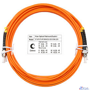 Cabeus FOP-62-ST-ST-7m Шнур оптический duplex ST-ST 62,5/125 mm 7м LSZH
