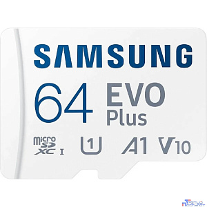 Micro SecureDigital 64GB Samsung Class 10 Evo Plus U1 (R/W 160 MB/s) + SD адаптер