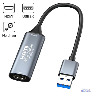 ORIENT C710HVC, Кабель-адаптер HDMI -> USB3.0, устройство видеозахвата со звуком 1920x1080@60Hz, поддержка Windows/MacOS/Android, (33274)