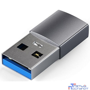 Satechi [ST-TAUCM] Адаптер Type-C USB Adapter USB 3.0 to Type-C, Серый ST-TAUCM
