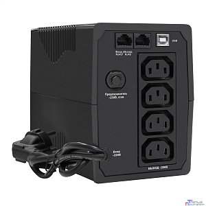 Exegate EP285476RUS ИБП ExeGate Power Smart ULB-850.LCD.AVR.C13.RJ.USB <850VA/480W, LCD, AVR, 4*IEC-C13, RJ45/11, USB, Black>