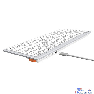 Клавиатура A4Tech Fstyler FBX51C белый USB беспроводная BT/Radio slim Multimedia (FBX51C WHITE)