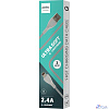 PERFEO Кабель USB A вилка - Lightning вилка, 2.4A, серый, силикон, длина 1 м., ULTRA SOFT (I4332)