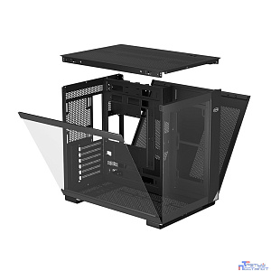 Корпус без блока питания/ PCCOOLER C3 T500 BK, Panoramic Mid Tower, Black, TG, 0.7 SPCC, no fans ATX, mATX, mITX 175/400/200mm 1x2.5", 2x3.5", 6xPCI 1xUSB-C 3.1, 2xUSB-A 3.0 415x295x368mm