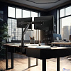Kromax OFFICE-20 черный Настольный кронштейн для двух мониторов 17"-35" (до 2х10кг)