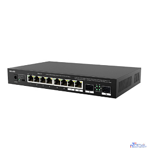 TENDA TEM2010F Коммутатор настольный 8-Ports 100/1000/2500 Mbps Base-TX + 2-Ports 100/1000/2500 Mbps Base-X SFP
