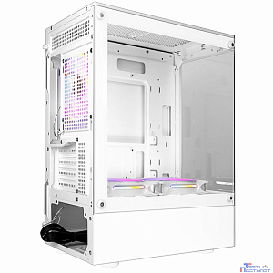 Ginzzu CL485 mATX FAN 3*12LD4 передняя панель Стекло Белый