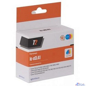 T2 CL-41 Картридж (IC-CCL41) для Canon Pixma iP1200/1800/1900/2200/6210D/MP140/210/MX300, цветной