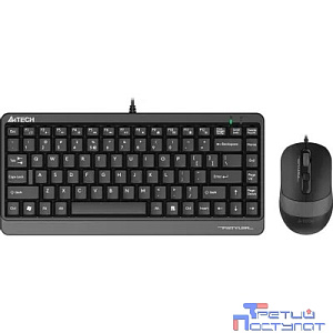 Комплект кл-ра+мышь проводн. A4Tech Fstyler F1110 black/grey USB Multimedia (F1110 GREY)