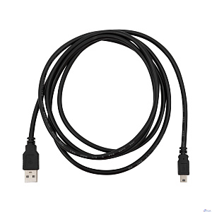 Bion Кабель интерфейсный USB 2.0 AM/miniBM 5P, позолоченные контакты, ферритовые кольца, 1.8 м, черный [BXP-CCP-USB2-AM5P-018]