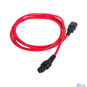 REM Шнур питания с фиксатором IEC 60320 C13/IEC 60320 C14, 10 А / 250 В (3 * 1,0), длина 1,8 м, красный R-10-Cord-C13-C14-1.8-Red